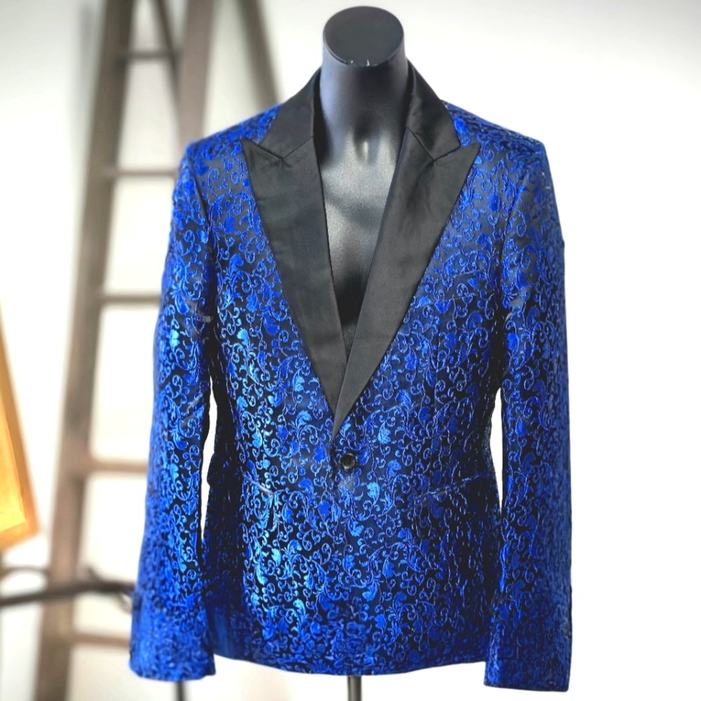 Blue Paisley Men's Blazer